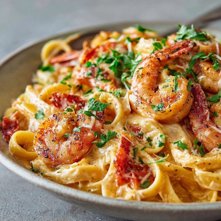 Spicy Cajun Shrimp Pasta with Creamy Sauce