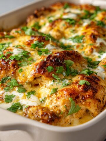 Green Chili Chicken Bake with Creamy Sauce