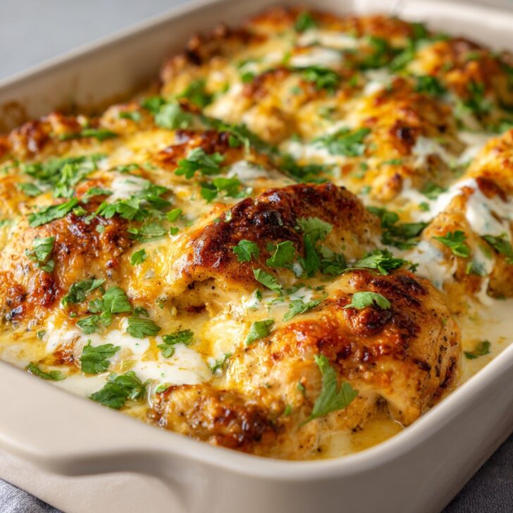 Green Chili Chicken Bake with Creamy Sauce