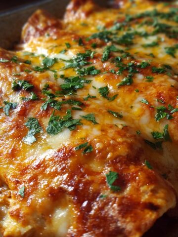 Cheesy Chicken Enchiladas with Red Sauce