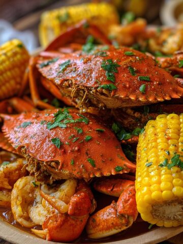 Seafood Boil with Crab, Corn and Cajun Butter