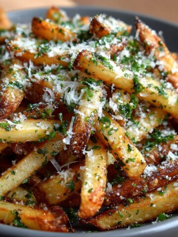 Crispy Fries with Parmesan and Garlic Oil