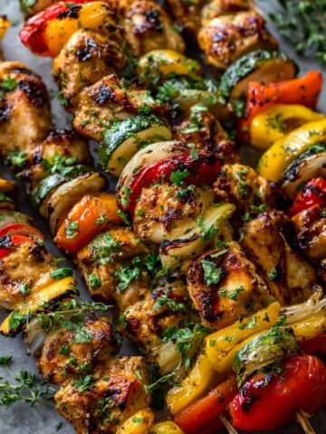 Summer Dinner Recipes with Grilled Chicken Skewers