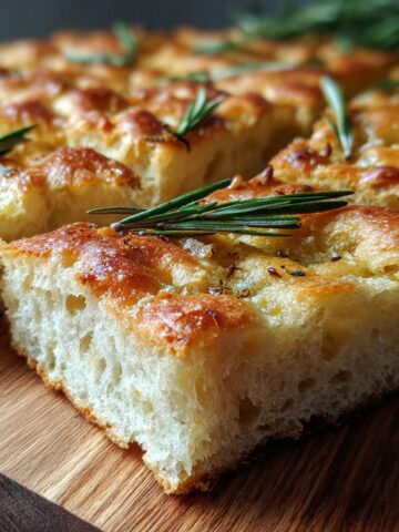 Garlic Rosemary Sourdough Focaccia Bread
