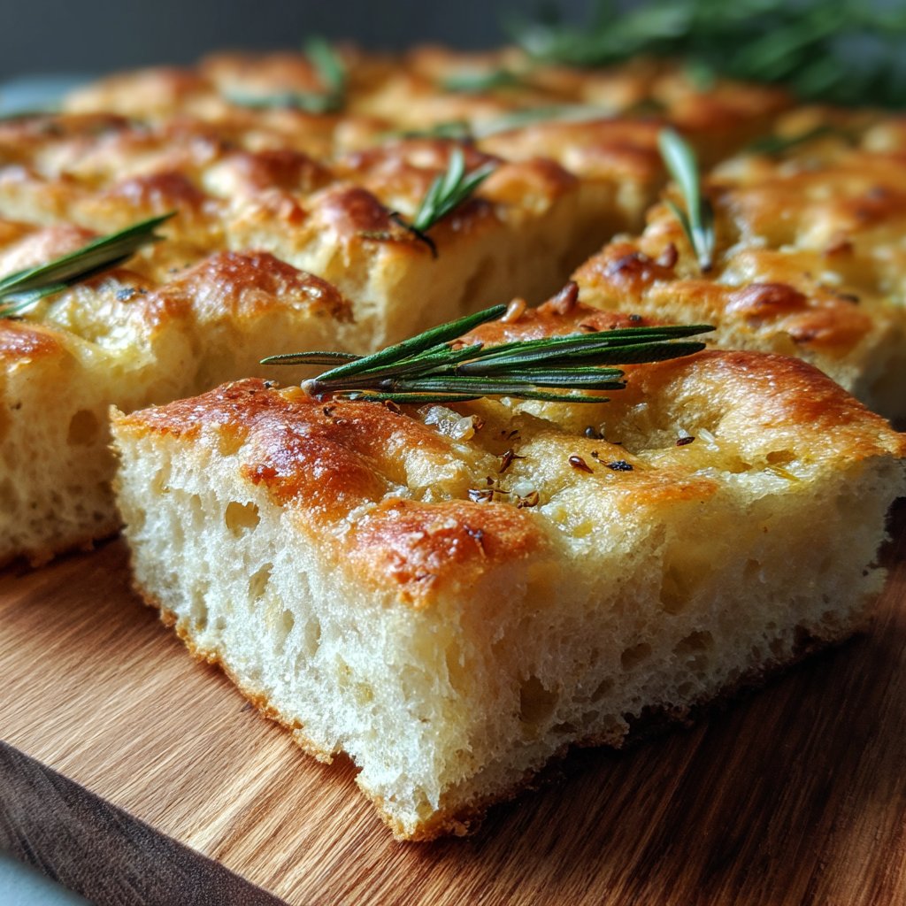 Garlic Rosemary Sourdough Focaccia Bread