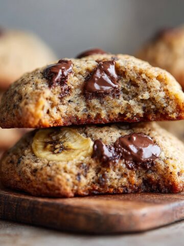 Banana Bread Cookies with Soft Banana Center