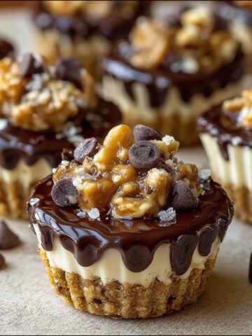 Chocolate Chip Cookie Dough Cups with Vanilla Shell