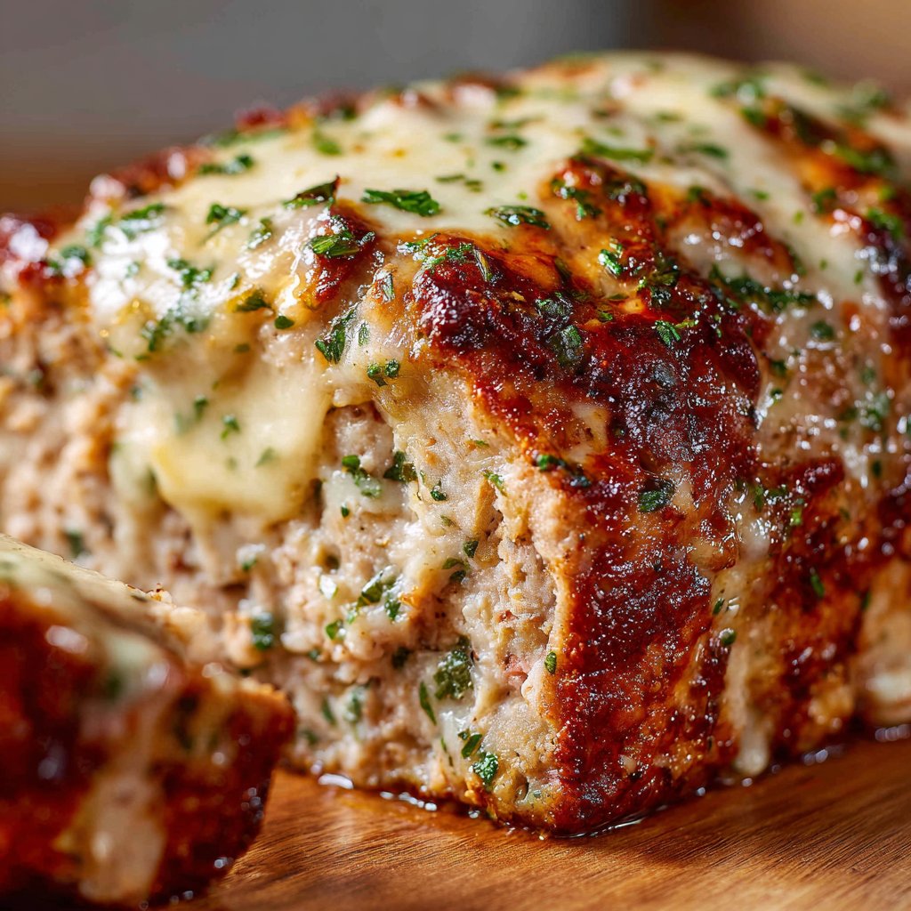 Garlic Parmesan Chicken Meatloaf That Melts in Your Mouth