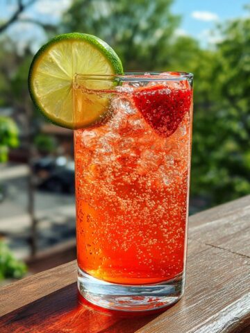 Strawberry Dirty Sprite with Lemon-Lime Soda Twist