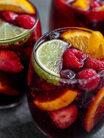 Fresh Sangria with Berries and Citrus Slices