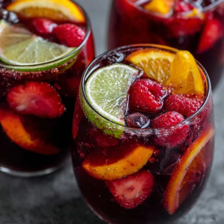 Fresh Sangria with Berries and Citrus Slices