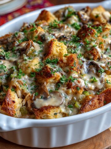 Chicken and Stuffing Casserole with Creamy Sauce