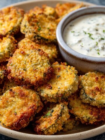 Air Fryer Fried Pickles with Ranch Dip