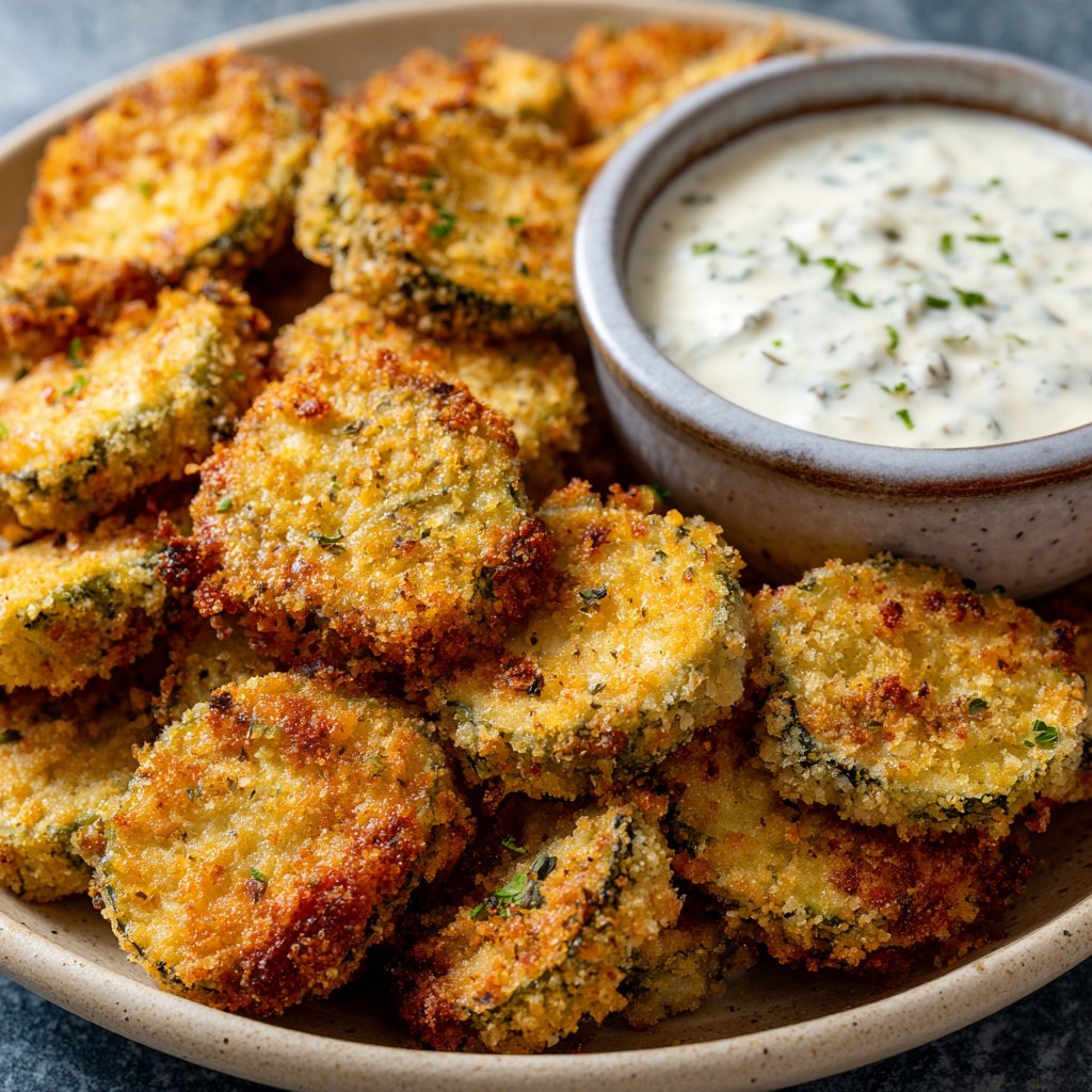 Air Fryer Fried Pickles with Ranch Dip