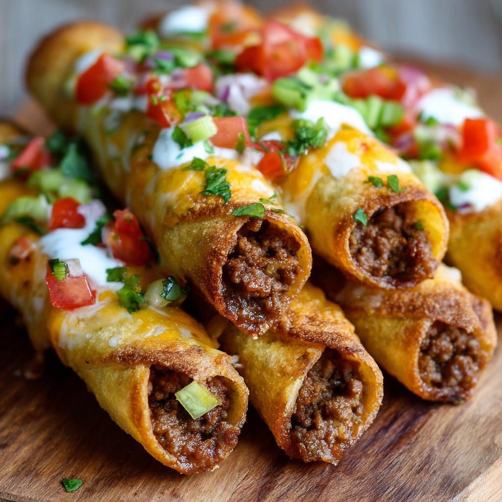 Cheesy Taco Sticks with Ground Beef Filling