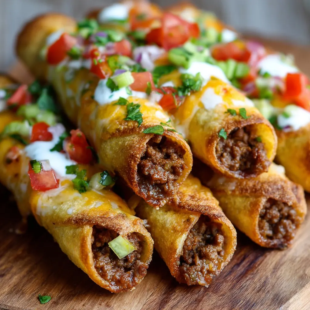 Cheesy Taco Sticks with Ground Beef Filling
