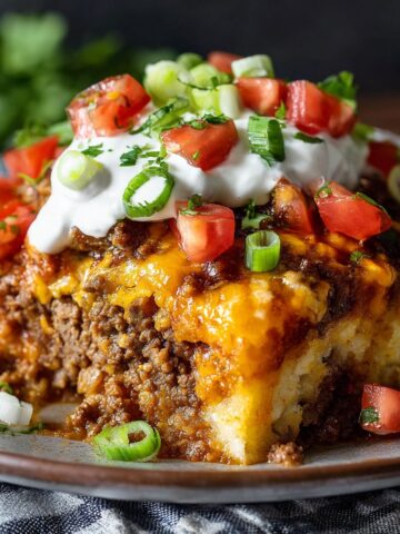 Low Carb Taco Casserole with Sour Cream