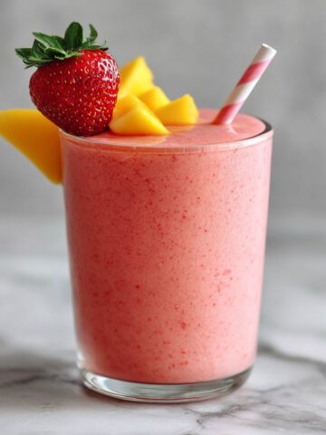 Strawberry Mango Smoothie with Greek Yogurt