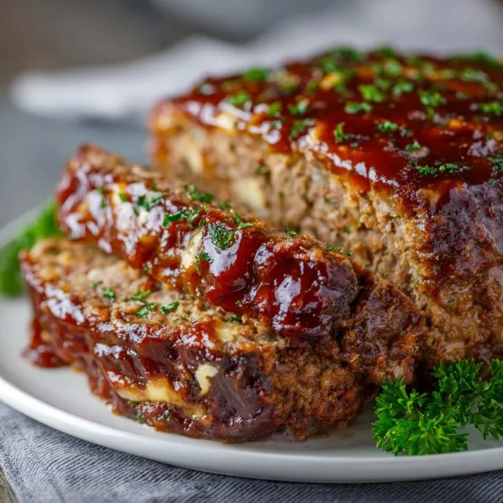 Classic Meatloaf with Tangy Glaze on Top