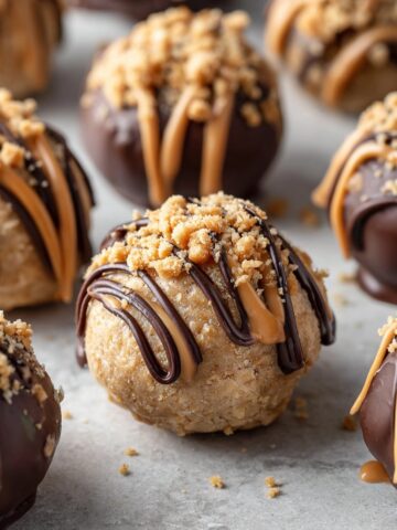 Peanut Butter Cookie Dough Truffles (Easy!)
