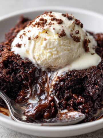 Chocolate Dump Cake with Gooey Center