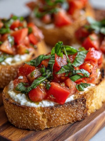 Simple Bruschetta Recipe with Tomato & Basil