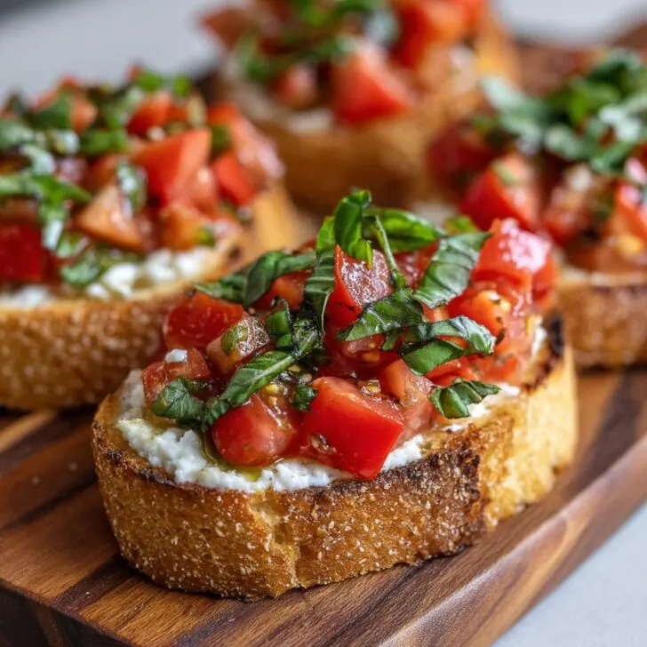 Simple Bruschetta Recipe with Tomato & Basil