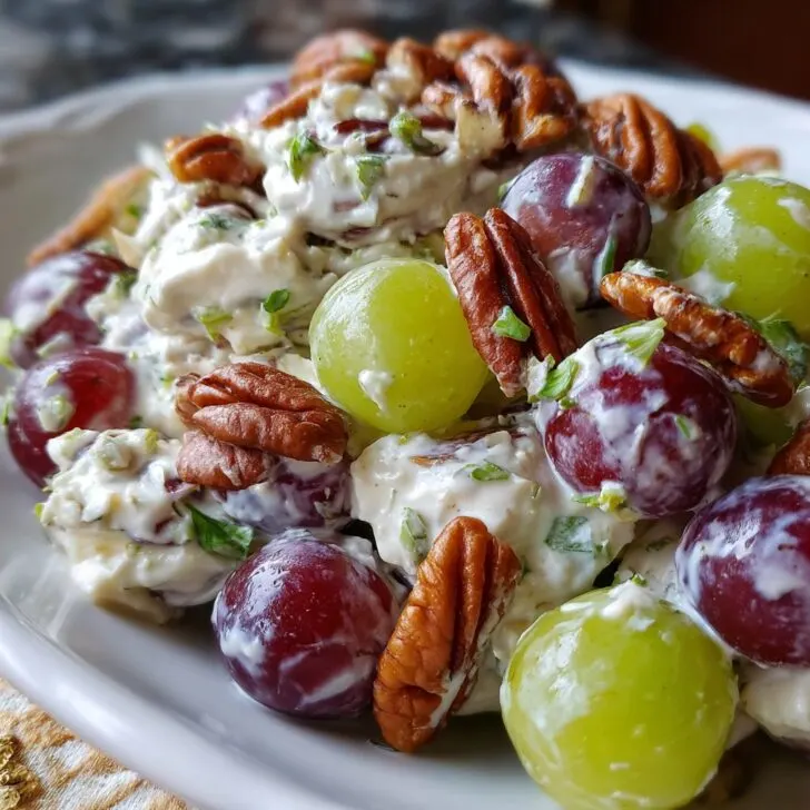 Grape Salad with Cream Cheese & Pecans