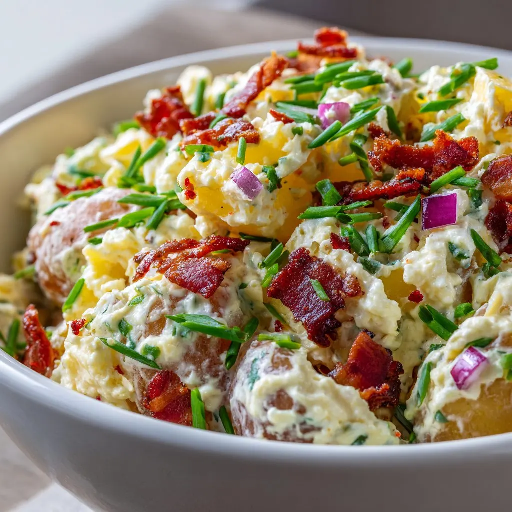 Loaded Potato Salad – Creamy & Tangy