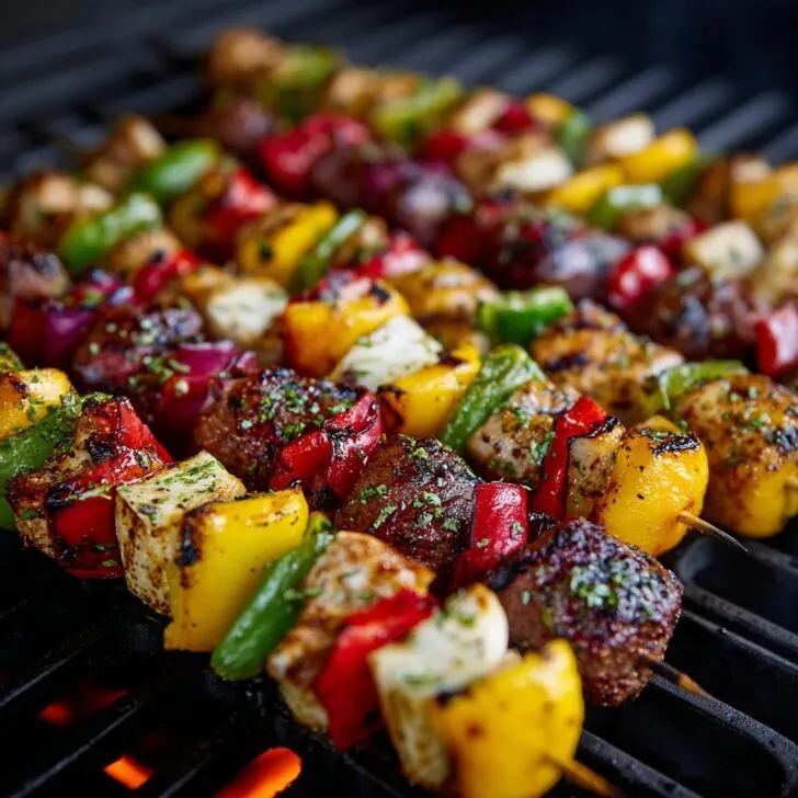Kabobs on the Grill – Chicken, Veggie & Beef