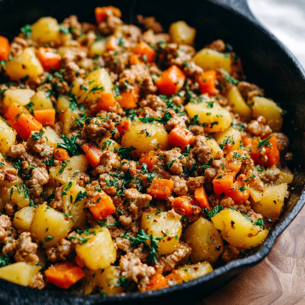Ground Turkey with Potatoes – One Pan Comfort Dinner