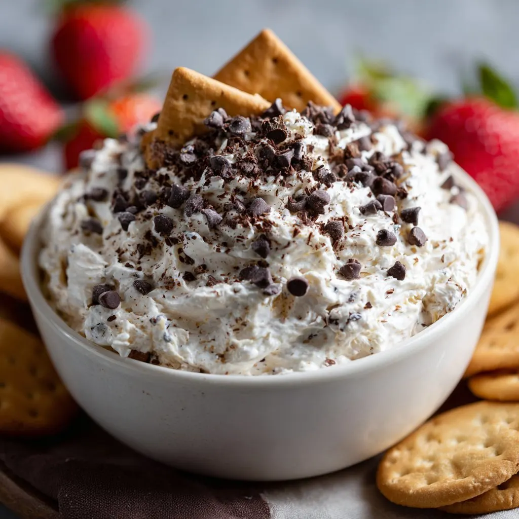 Chocolate Chip Cheesecake Dip – No Bake Dessert Idea