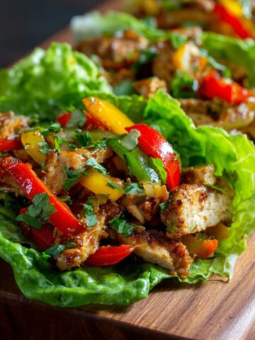 Chicken Fajita Lettuce Wraps – Low Carb