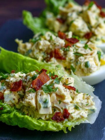 Egg Salad Lettuce Wraps – Keto Friendly