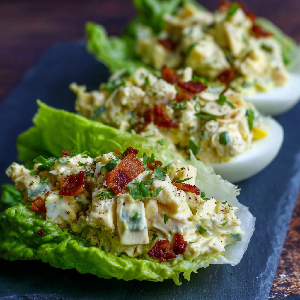 Egg Salad Lettuce Wraps – Keto Friendly