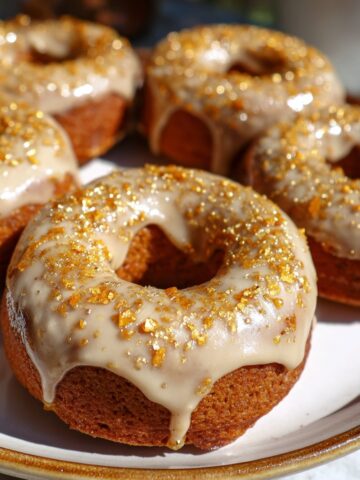 Baked Pumpkin Donuts with Maple Glaze