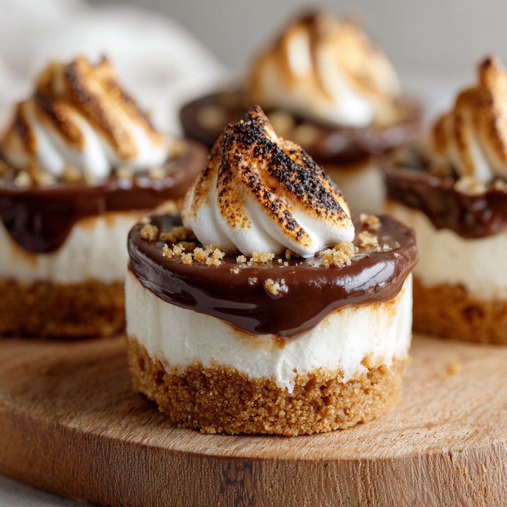 S'mores Cheesecake Bites with Graham Crust