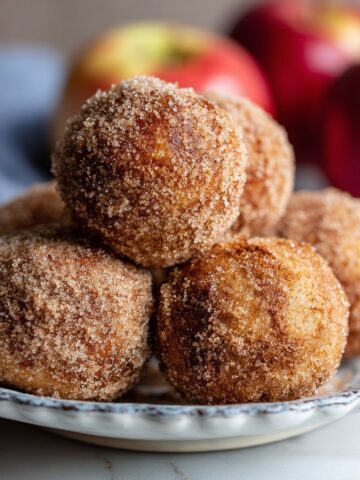Cinnamon Sugar Donut Holes with Apple