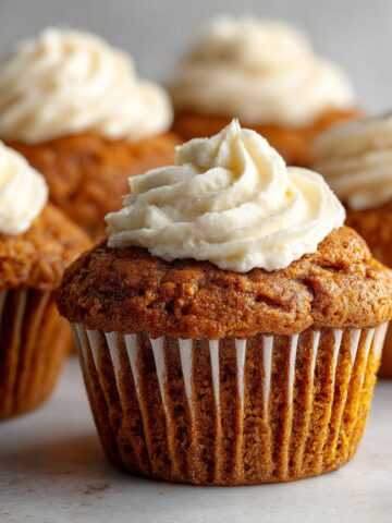 Pumpkin Muffins with Cream Cheese Filling