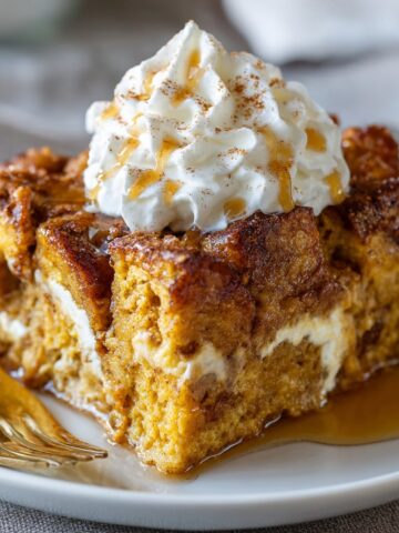 Pumpkin French Toast Bake with Cream Cheese