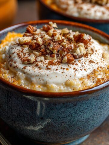 Pumpkin Rice Pudding with Cinnamon Spice