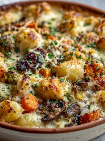 Cheesy Gnocchi Bake with Fall Veggies
