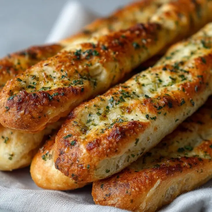 Buttery Garlic Breadsticks from Scratch