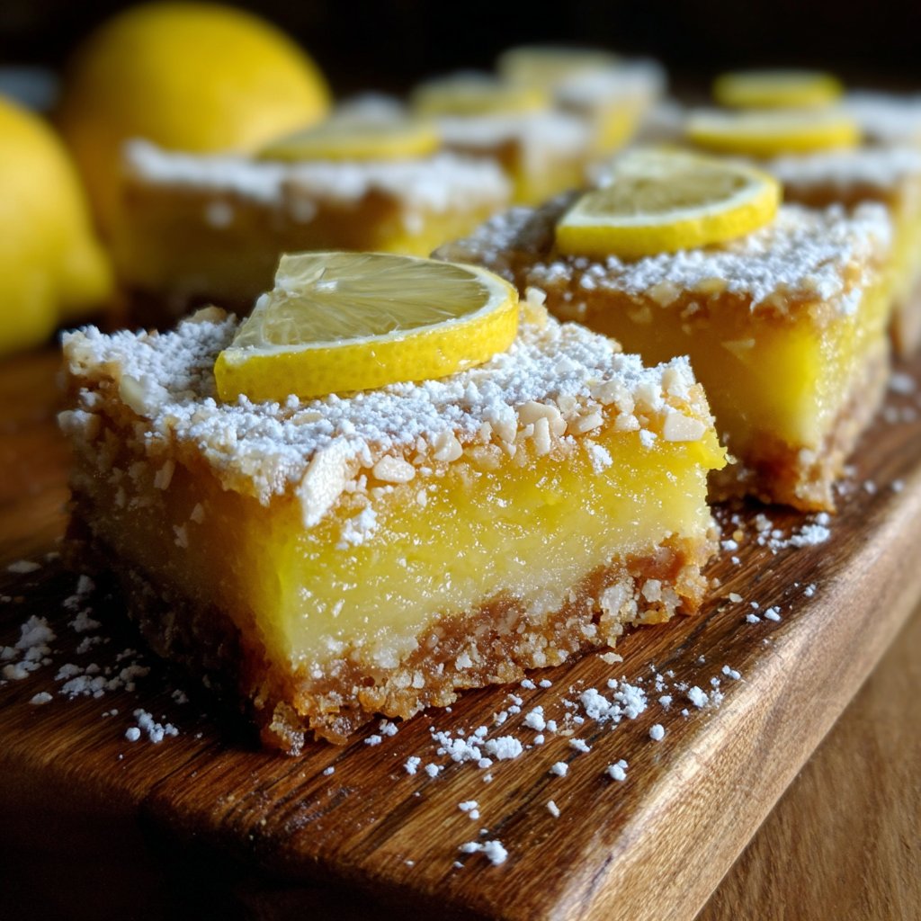 Zesty Lemon Bars with Almond Crust