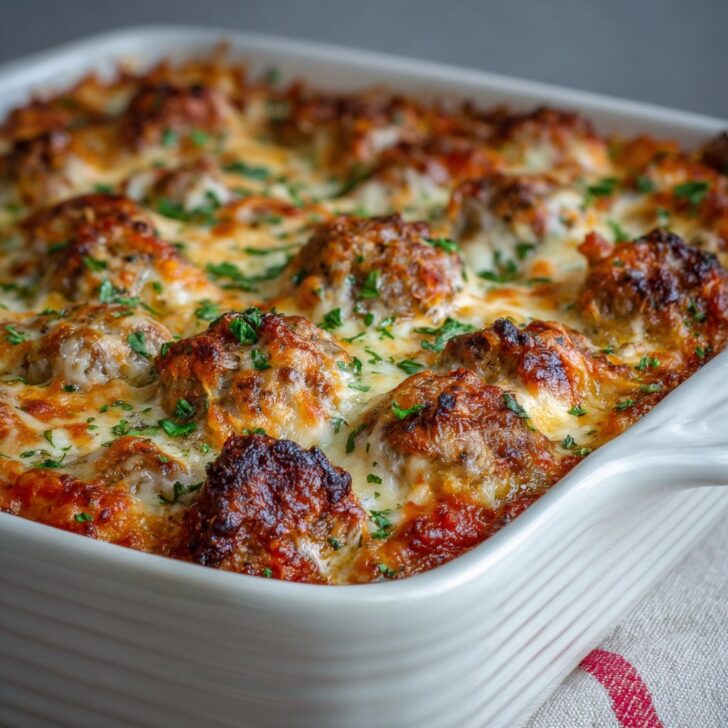 Dump and Bake Meatball Casserole