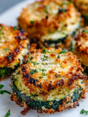 Parmesan Crusted Zucchini Rounds
