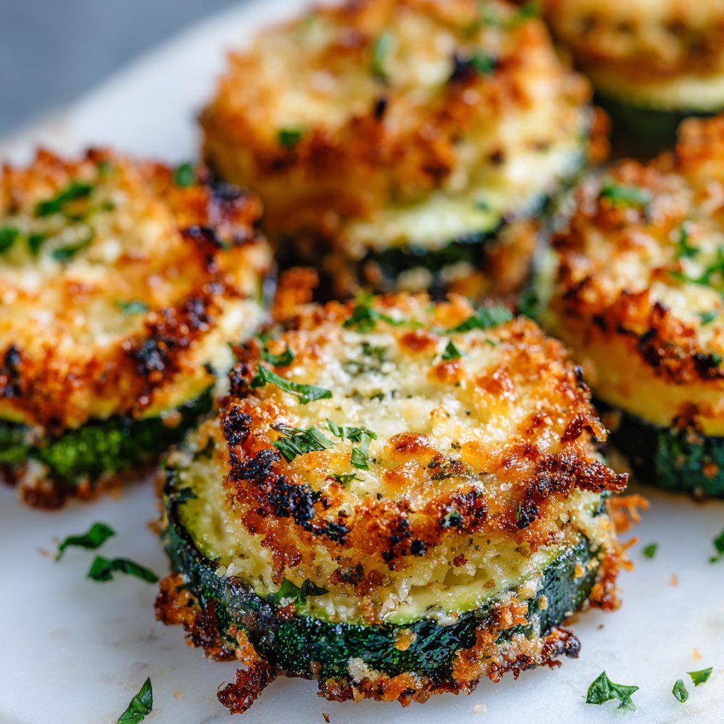 Parmesan Crusted Zucchini Rounds