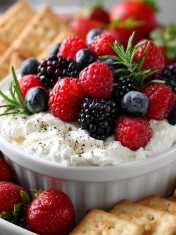 Cream Cheese Fruit Dip with Berries
