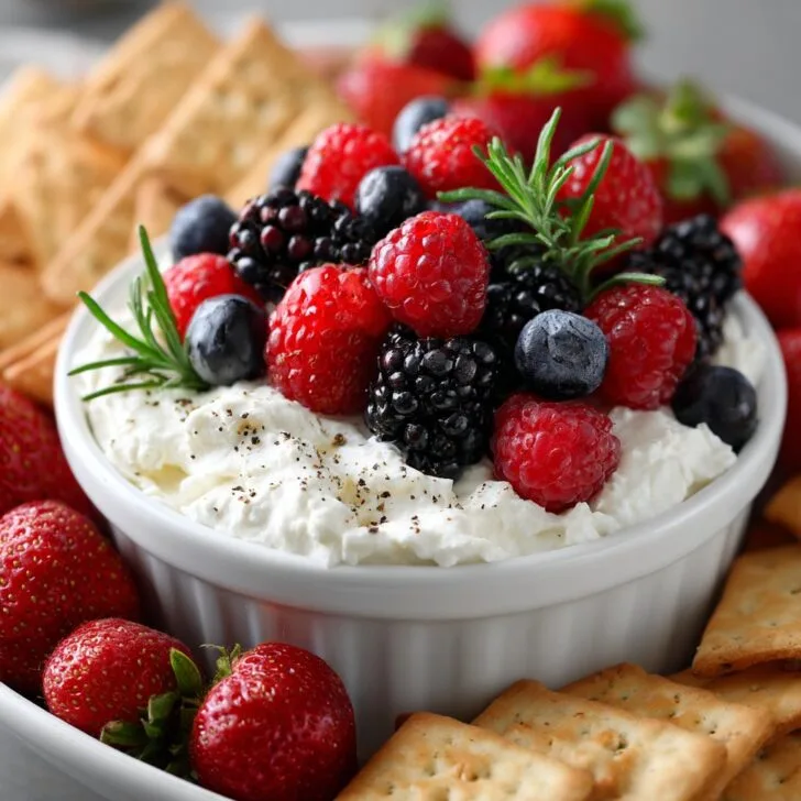 Cream Cheese Fruit Dip with Berries