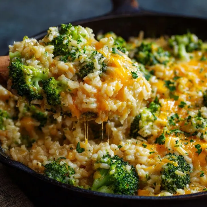 Cheesy Broccoli Rice Casserole (Easy Side)
